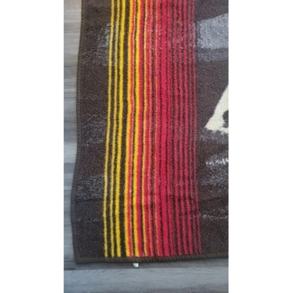 Mid-Century Western Lintex International Acrylic Throw Blanket 71.5x56.5